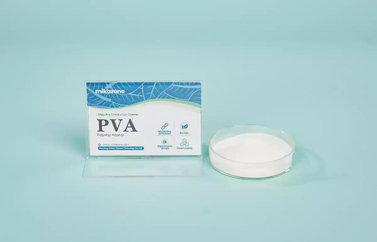 Mikazone PVA Brand Signboard and Product Powder